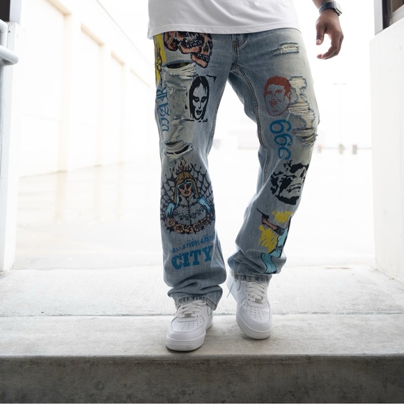 MNML.LA BAGGY JEANS - Picture 2 of 3